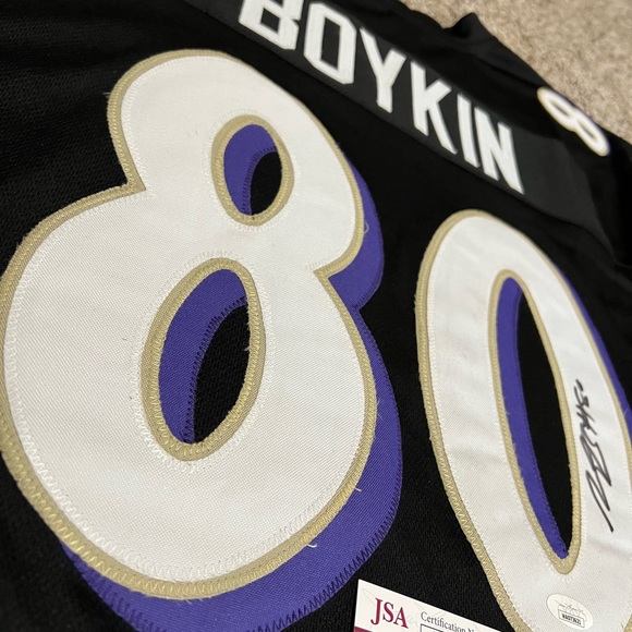 MILES BOYKIN SIGNED AUTO BALTIMORE RAVENS BLACK JERSEY JSA AUTOGRAPHED - Picture 3 of 4